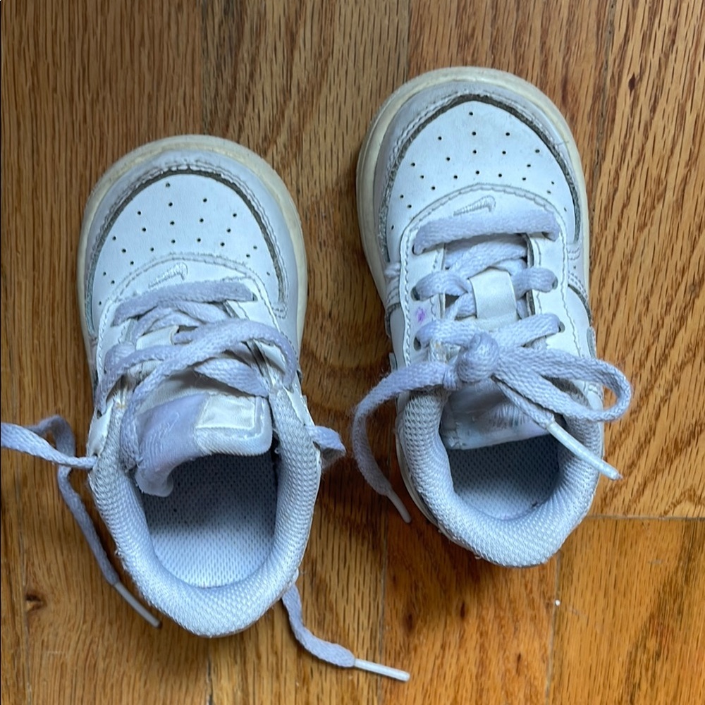 Baby white Nike Air Force Ones